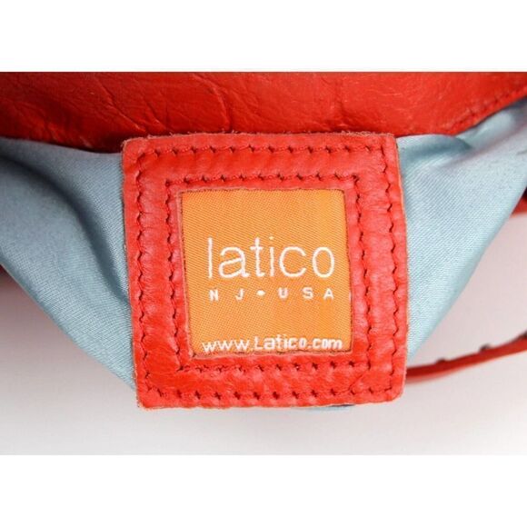 Latico SOFT RED GENUINE LEATHER STUDDED X-BODY SHOULDER BAG HANDBAG CLUTCH PURSE - Picture 12 of 16